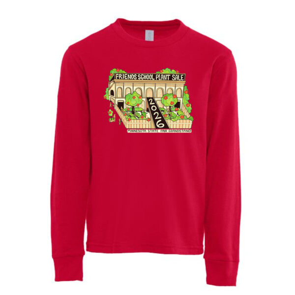 Next Level Youth Cotton Long Sleeve T-Shirt - Printed Logos Thumbnail