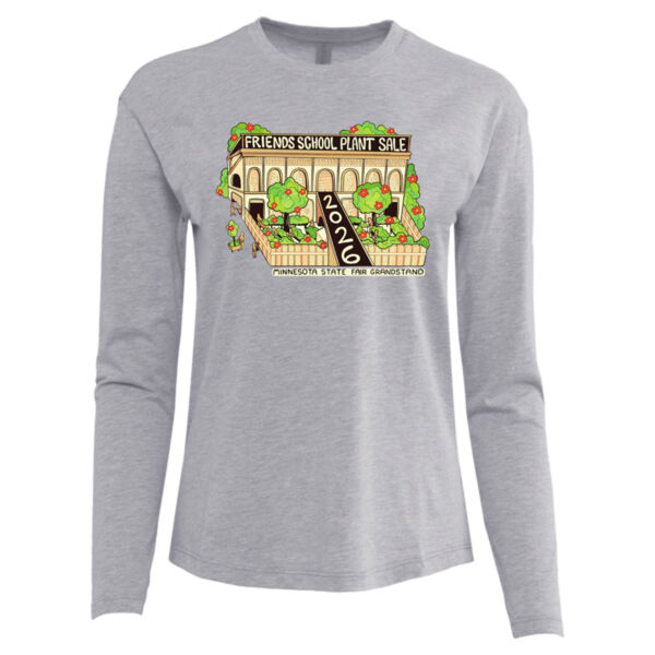 Next Level Womens Cotton Relaxed Long Sleeve T Shirt - Printed Logos Thumbnail