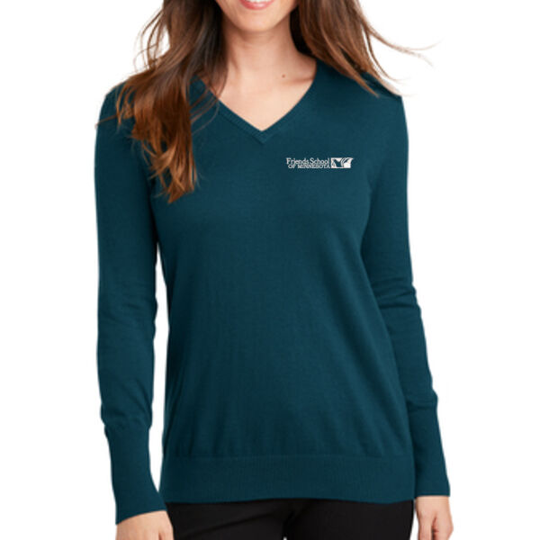Port Authority Tailored V-Neck Sweater  - Embroidered Logo Thumbnail