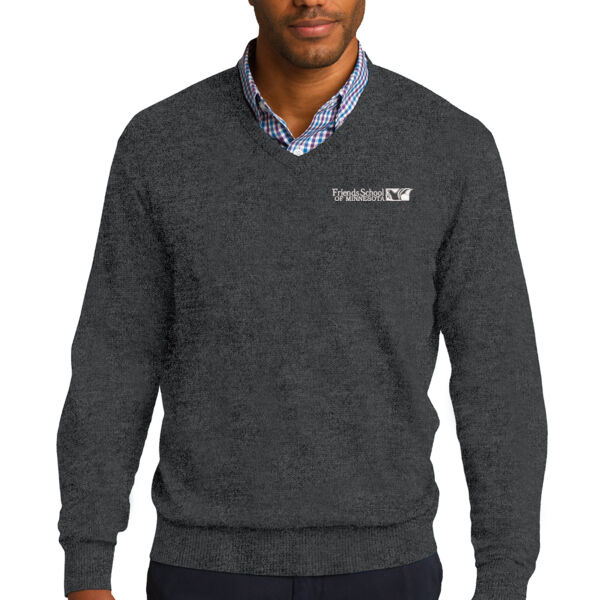 Port Authority V-Neck Sweater - Embroidered Logo Thumbnail