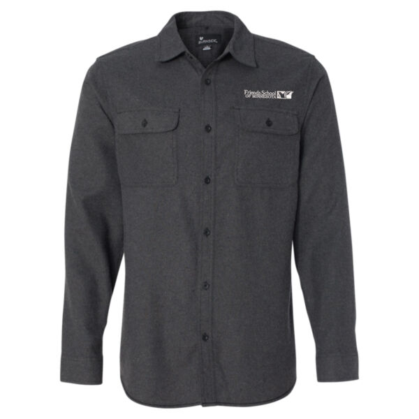 Burnside Long Sleeve Solid Flannel Shirt  - Embroidered Logo Thumbnail