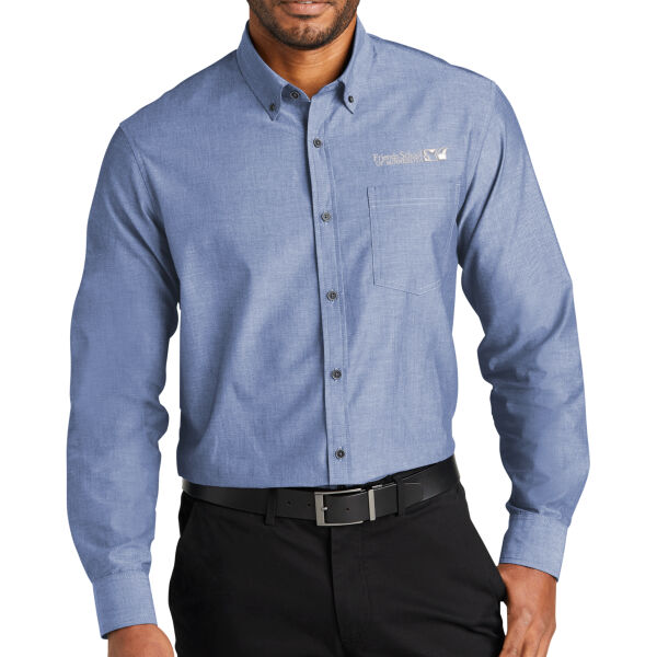 Port Authority Long Sleeve Chambray Easy Care Shirt  - Embroidered Logo Thumbnail