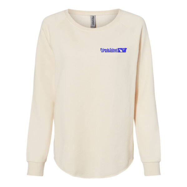 Independent Trading Co. Tailored Californian Wave Wash Crewneck - Embroidered Logo Thumbnail