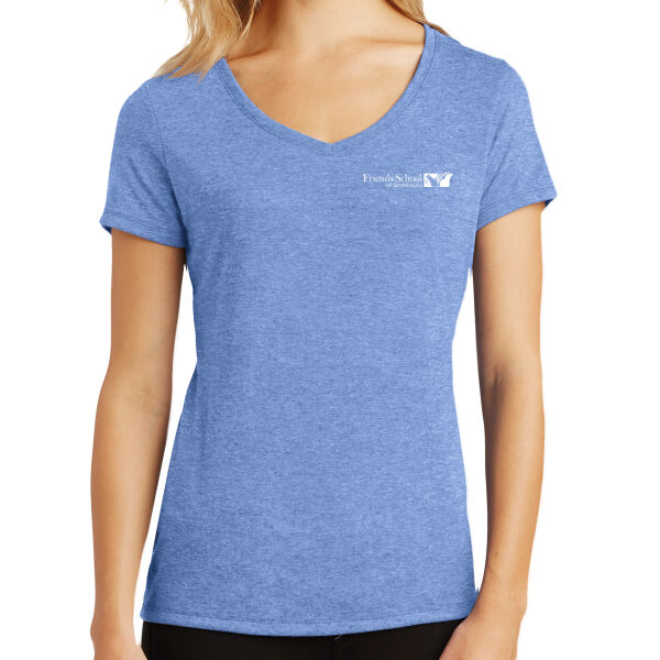 District Tailored Perfect Tri V-Neck Tee  - Printed Logo Thumbnail