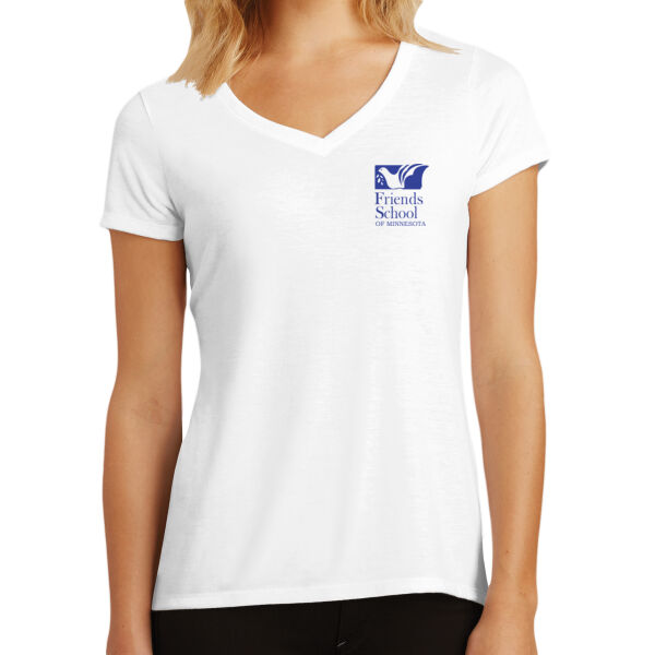 District Tailored Perfect Tri V-Neck Tee  - Screen Print Logo Thumbnail