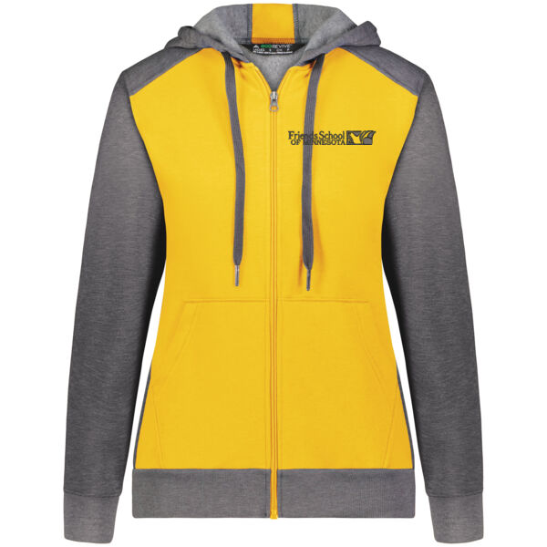 Ladies Three-Season Fleece Full Zip Hoodie - Embroidered Logo Thumbnail