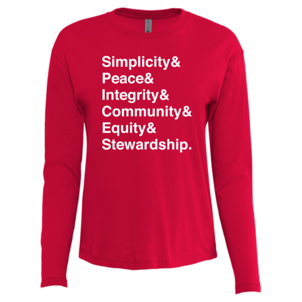 Next Level Women's Cotton Relaxed Long Sleeve T Shirt - Printed Logos Thumbnail