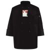 Ten Pearl Button Black Chef Coat Thumbnail