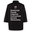 Ten Pearl Button Black Chef Coat Thumbnail